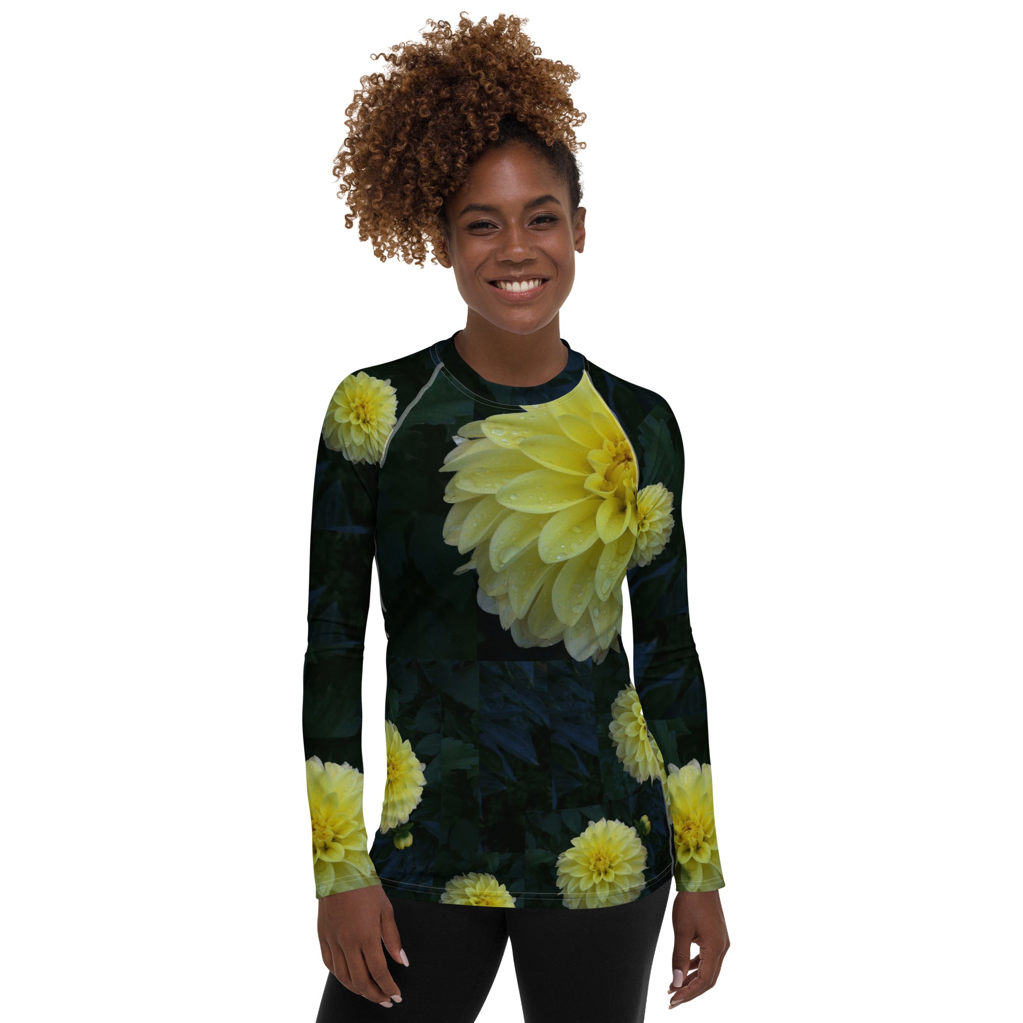 printed-activewear-top-rashguard-workout-top-women-lemon-dahlias-wickedyo4